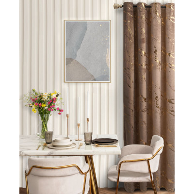Zasłona z kółkami ENDLESS CHIC 140x270 beż